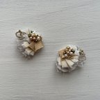 作品No.419 ハンドメイド レース ピアス イヤリング