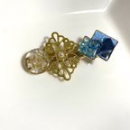 作品■シェル 水色ヘアクリップ