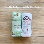 作品【2枚set】Muslin Baby Swaddle Blankets