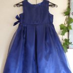 作品子供ドレス*130㎝の紺色ドレス