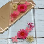 作品在庫処分 セール♪ 押し花 ケース flower case 【iphone7 対応】 F11