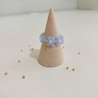 作品ビーズアクセサリー リング《blue》