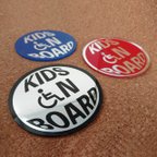 作品アクリルミラー★丸型　子ども車いす【KIDS ON BOARD】キッズオンボード