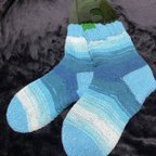 作品手編みの靴下