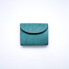 作品flap mini wallet  [ pueblo Turkey Blue ] ミニ財布 コンパクトウォレット