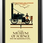 作品13482■ポスター　絵画　A3サイズ　『ロンドン　トラベルポスター　蒸気機関車』　アート　イラスト　デザイン　上級マット紙採用　北欧