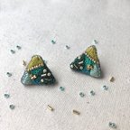 作品Onigo 【刺繍ピアス】緑鬼のピアス