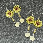 作品🌻ビタミンカラーで爽やかひまわりピアス2点セット🌻