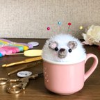 作品はりねずみ ピンクッション キラキラかわいい ハリネズミ 編みぐるみ