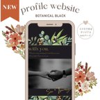 作品プロフィールブックの新しいカタチ♡webプロフィール テンプレート"BOTANICAL black"