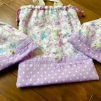 作品🌸名入れ🌸Ｍサイズ★サイズオーダーできる巾着袋🌸入園入学準備