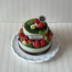作品抹茶イチゴの２段ケーキ☆
