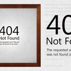 作品ポスター『404 Not Found』L2フレーム付き（正方形配置）