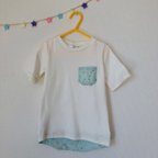 作品裾切り替えTシャツ＊110