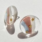 作品【受注生産】虹のピアス　金属アレルギー対応