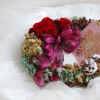 作品Christmas wreath , red rose