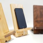 作品スマホスタンドおしゃれ木製桧ヒノキひのき充電コード穴あり選べる３カラー簡単組み立て式日本製