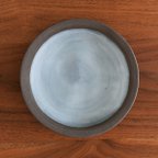 作品黒泥藁白釉皿(Φ22.4cm) SA17001
