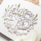 作品［姉弟］刺繍ボード　sample