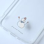 作品ゆきだるま　snowman/mplant　スマホケース　iPhoneケース　クリアケース　ソフトケース　シンプル