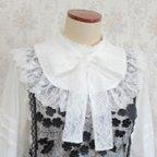 作品付け襟／code lace bowtie york collar（white）