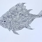 作品魚🐟   イラスト・塗り絵 (B6サイズ)