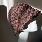 作品crochet hat ( brown ) クロシェハット