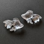 作品プラスチック製　透明な金魚パーツ　夏　クリア　氷　水