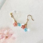 作品花としずく🌸可愛い◎ピアス／ノンホールピアス