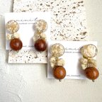 作品【数量限定】wood beads accessory / ﾋﾟｱｽ・ｲﾔﾘﾝｸﾞ