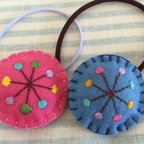 作品お揃い♪刺繍のヘアゴム♪