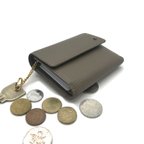 作品小さなメインウォレット【MIMIT】トープ イタリアンレザー使用　三つ折り本革コンパクト財布