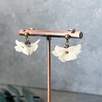 作品紫陽花スカート-白紫陽花の耳飾り-