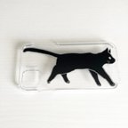 作品iPhone11クリアスマホケース／黒猫しっぽ