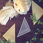 作品 【Lace for Doll #1】ドールのための三角スカーフ [Torchon Triangle pattern] 