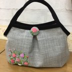 作品薔薇の刺繍ミニグラニーバック