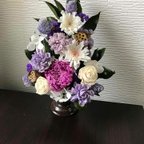 作品仏花  全てプリザーブドフラワー  花いっぱい華やか　大