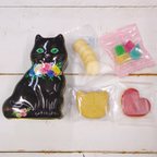 作品黒猫シャノのお菓子缶　焼き菓子セット　クッキー　琥珀糖