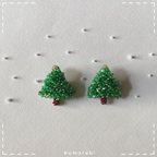 作品クリスマスツリーのビーズ刺繍🎄