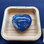 作品ラピスラズリのハート型のオブジェ 幸運の天然石 愛のエネルギーを感じます♪５２ｇ バレンタインの贈り物に お守り ギフト