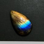 作品ラブラドライト[703] 31x18mm 26Cts　天然石 ／ ルース ／カボション