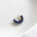 作品Lapis Lazuli Huggie Ear Cuff