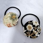 作品インド刺繍リボンのヘアゴム　２個セット