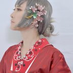 作品アメリカンフラワー　桜　髪飾り（バレッタ）