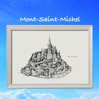 作品Mont-Saint-Michelポスター【フレーム付き】