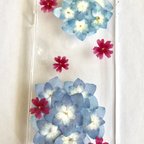 作品【全機種対応】押し花iPhoneケース 紫陽花