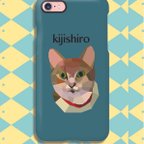 作品キジシロ猫のiPhoneケース