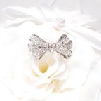 作品再入荷～Ribbon bow crystal ring～グルーデコ