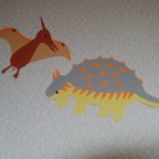 作品壁面【恐竜】アンキロサウルス＆プテラノドン