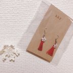 作品お花のタッセルピアス ✱❁